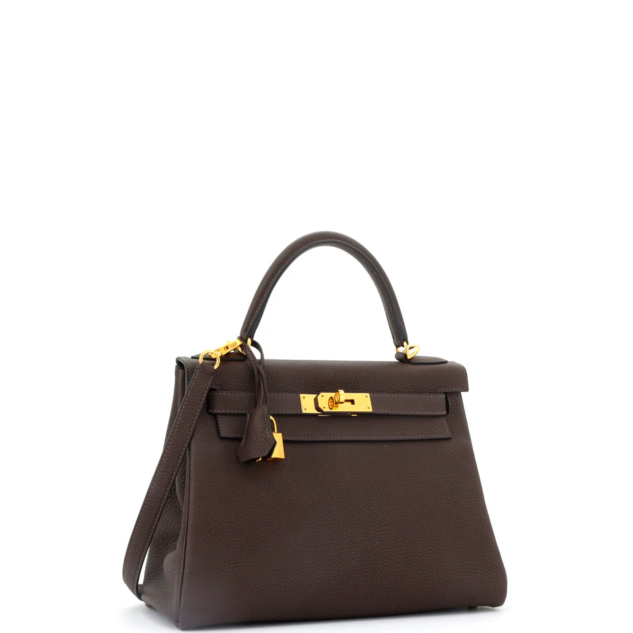 Kelly Handbag Havane Togo with Gold Hardware 28 - Deep Luxury