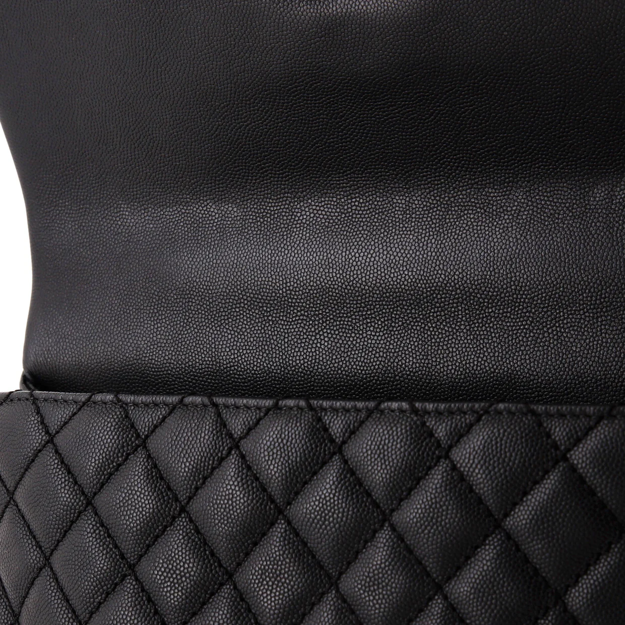 Coco Top Handle Bag Quilted Caviar Medium - Deep Luxury