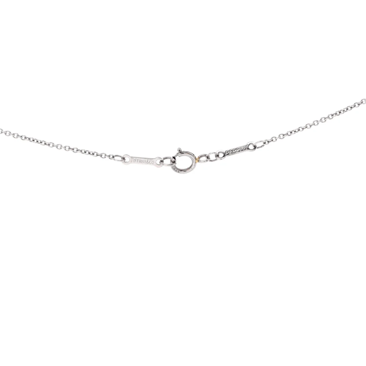Elsa Peretti Diamonds By The Yard Pendant Necklace Platinum with Diamond .19CT - Deep Luxury