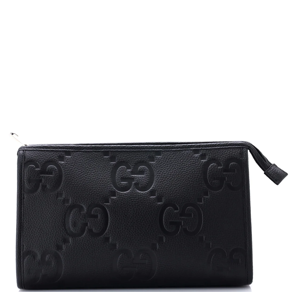 Zipped Pouch Jumbo GG Embossed Leather - Deep Luxury