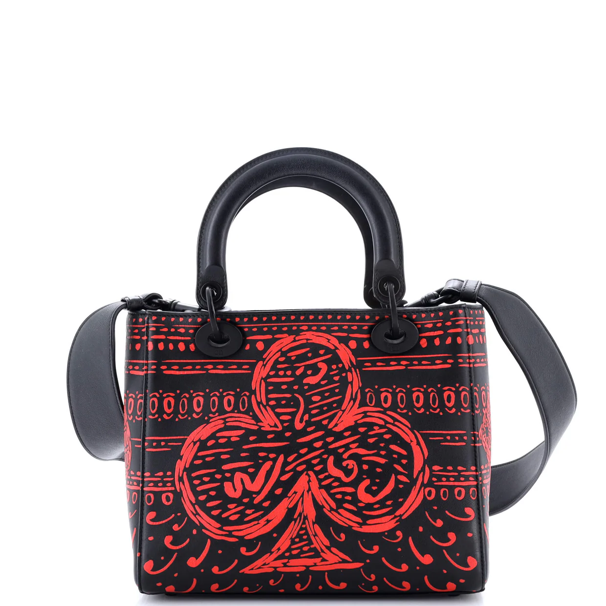 Lady Dior Bag Limited Edition Playing Cards Painted Leather Medium - Deep Luxury