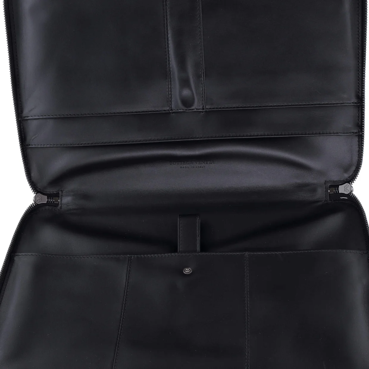 Slim Zip Around Briefcase Intrecciato Nappa - Deep Luxury