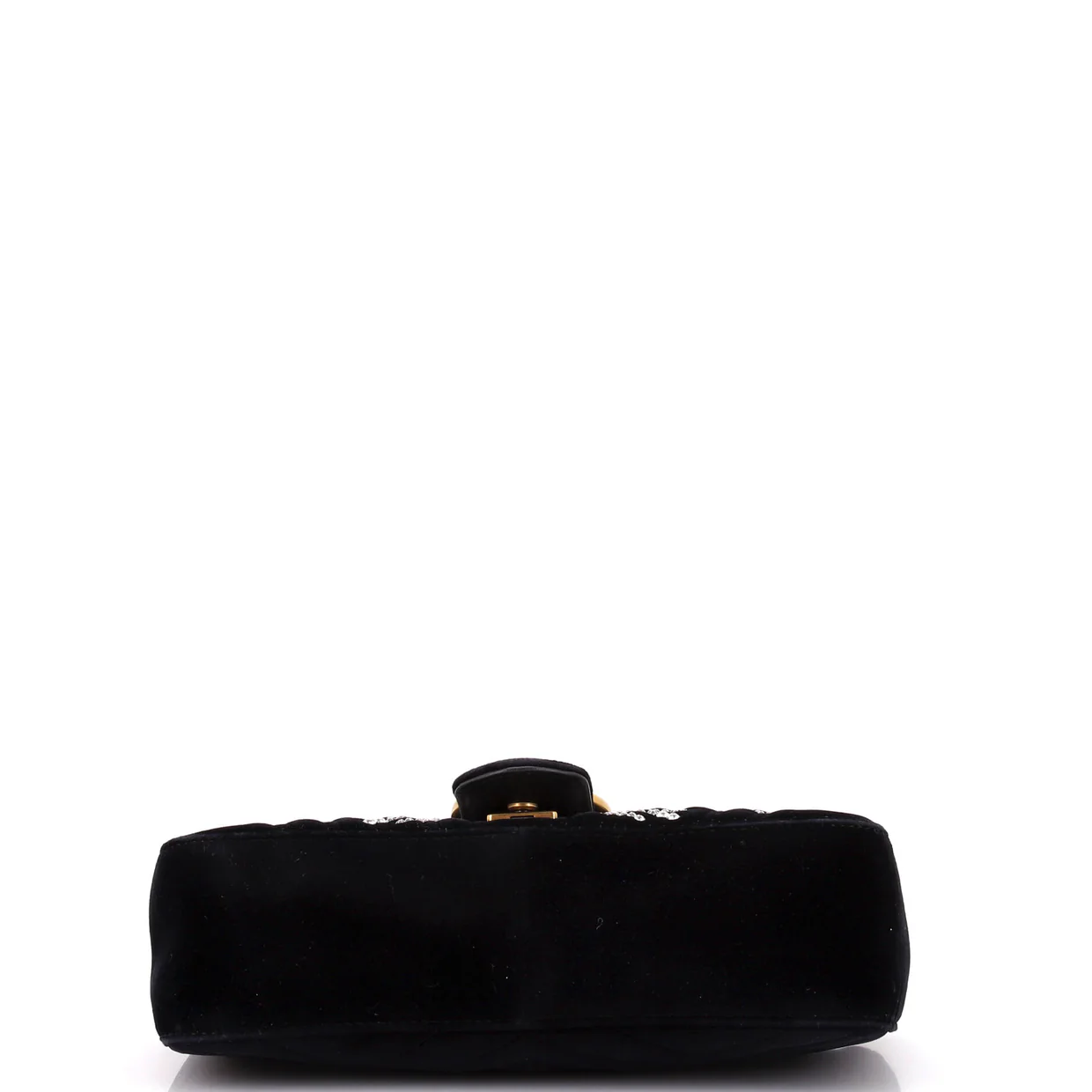 GG Marmont Flap Bag Crystal Embellished Matelasse Velvet Medium - Deep Luxury