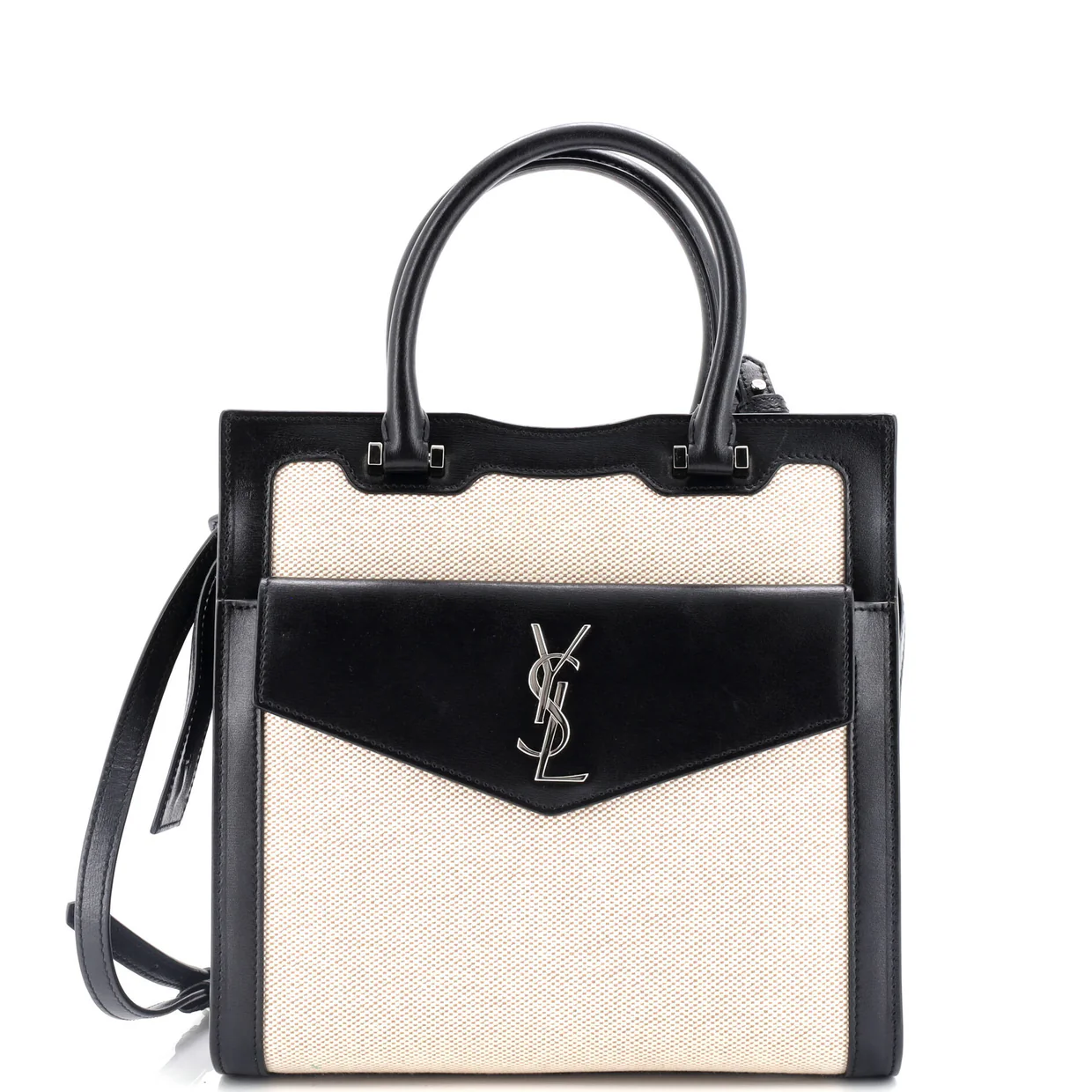 Uptown Tote Canvas with Leather Small - Deep Luxury