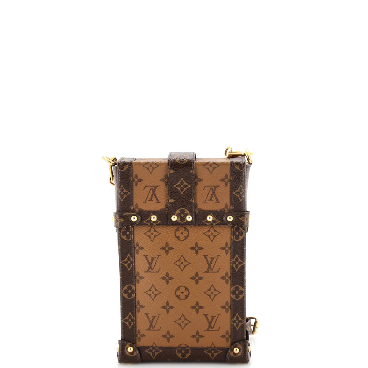 Vertical Trunk Pochette Reverse Monogram Canvas - Deep Luxury