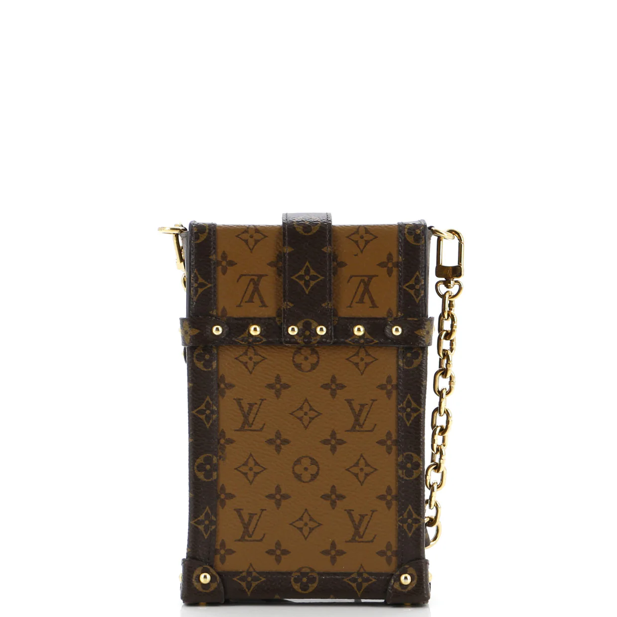 Vertical Trunk Pochette Reverse Monogram Canvas - Deep Luxury