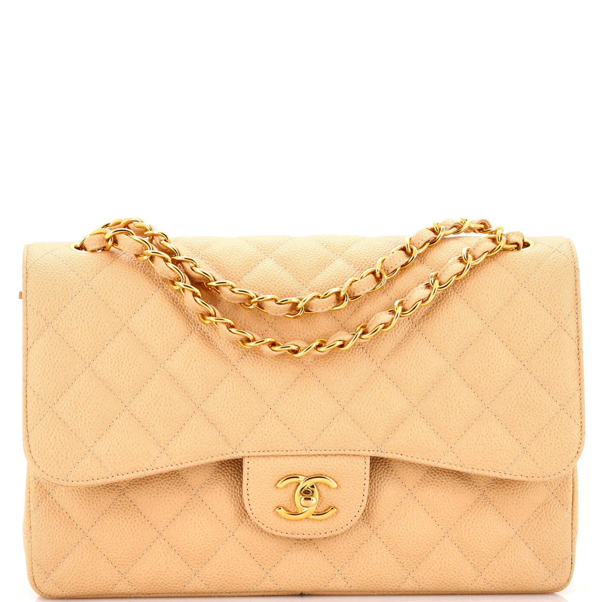 Classic Double Flap Bag Quilted Caviar Jumbo - Deep Luxury