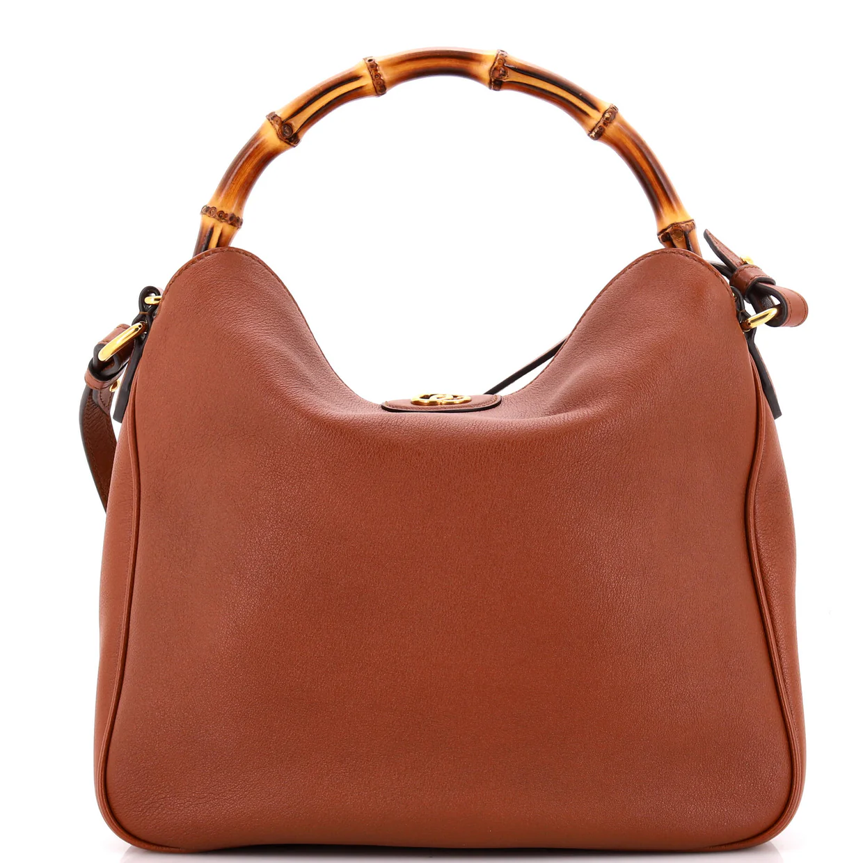 Diana NM Bamboo Shoulder Bag Leather Medium - Deep Luxury