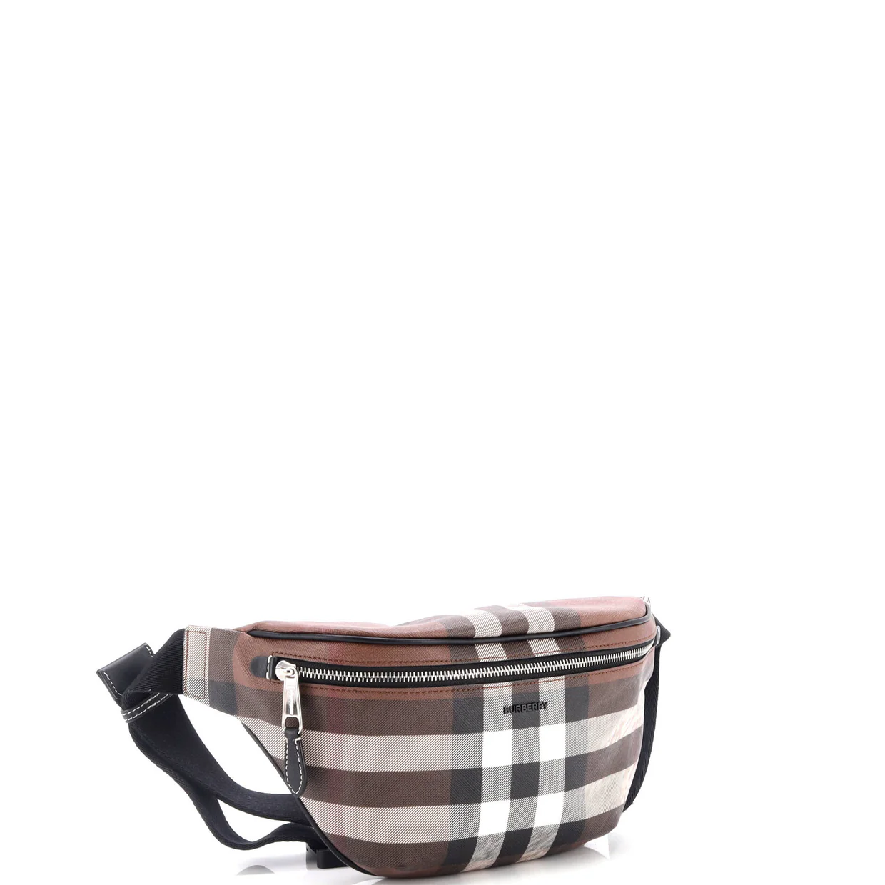 Cason Bum Bag Check E-Canvas Medium - Deep Luxury