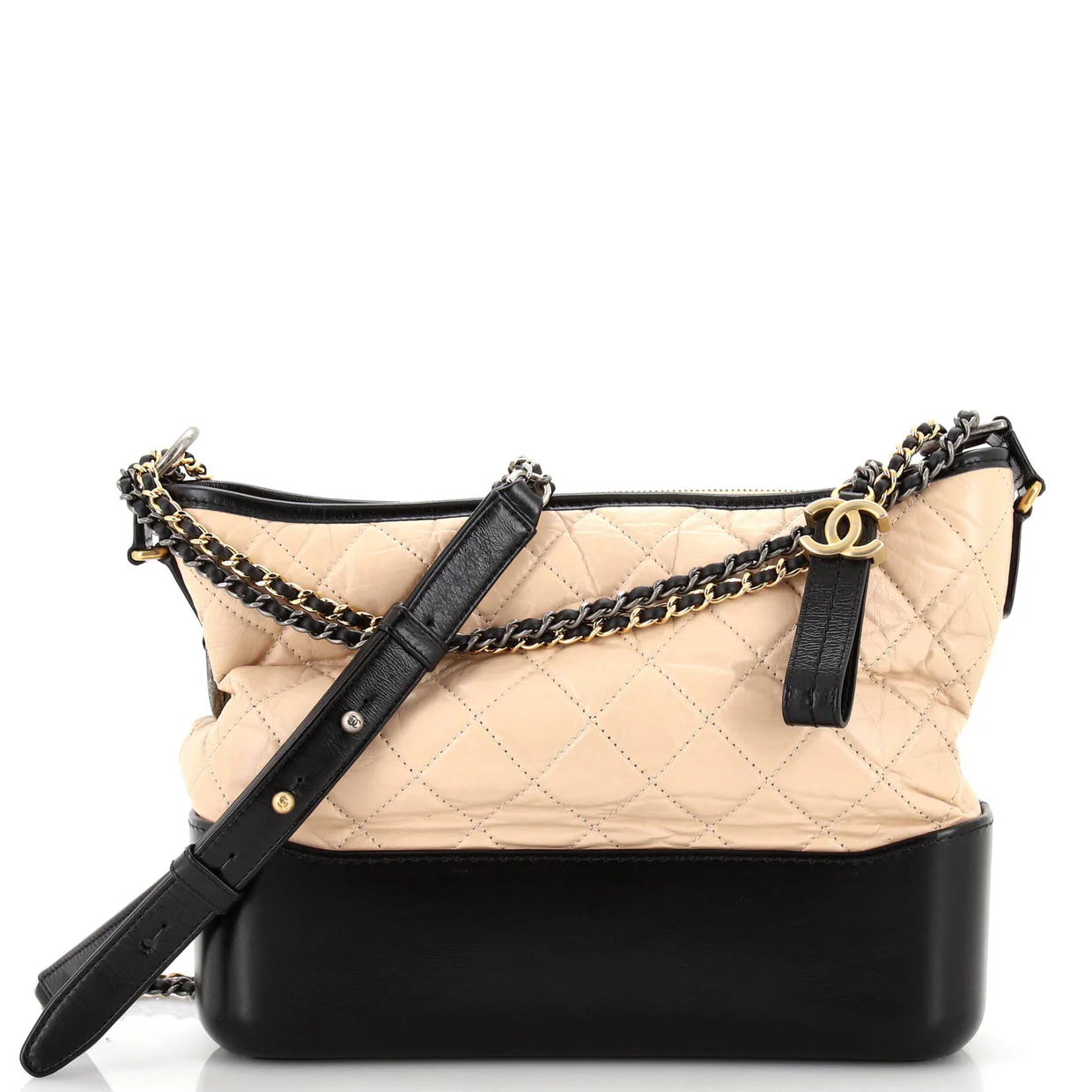 Gabrielle Hobo Quilted Aged Calfskin Medium - Deep Luxury