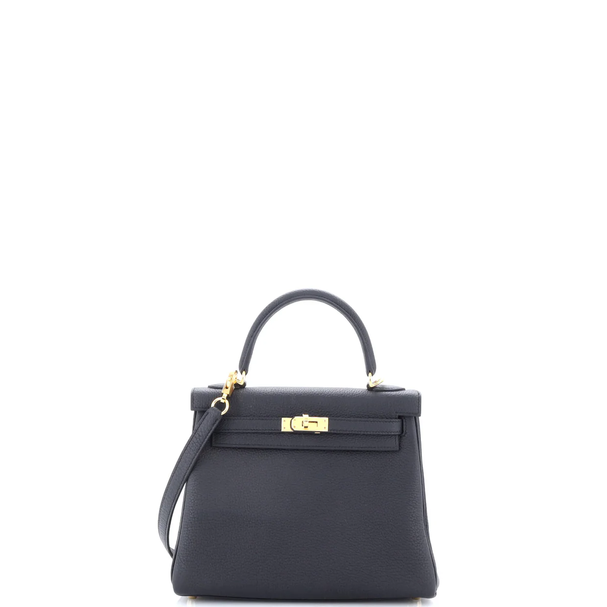 Kelly Handbag Noir Togo with Gold Hardware 25 - Deep Luxury