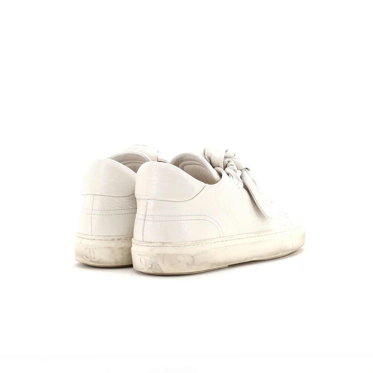 Women's CC Bow Low Top Sneakers Leather - Deep Luxury