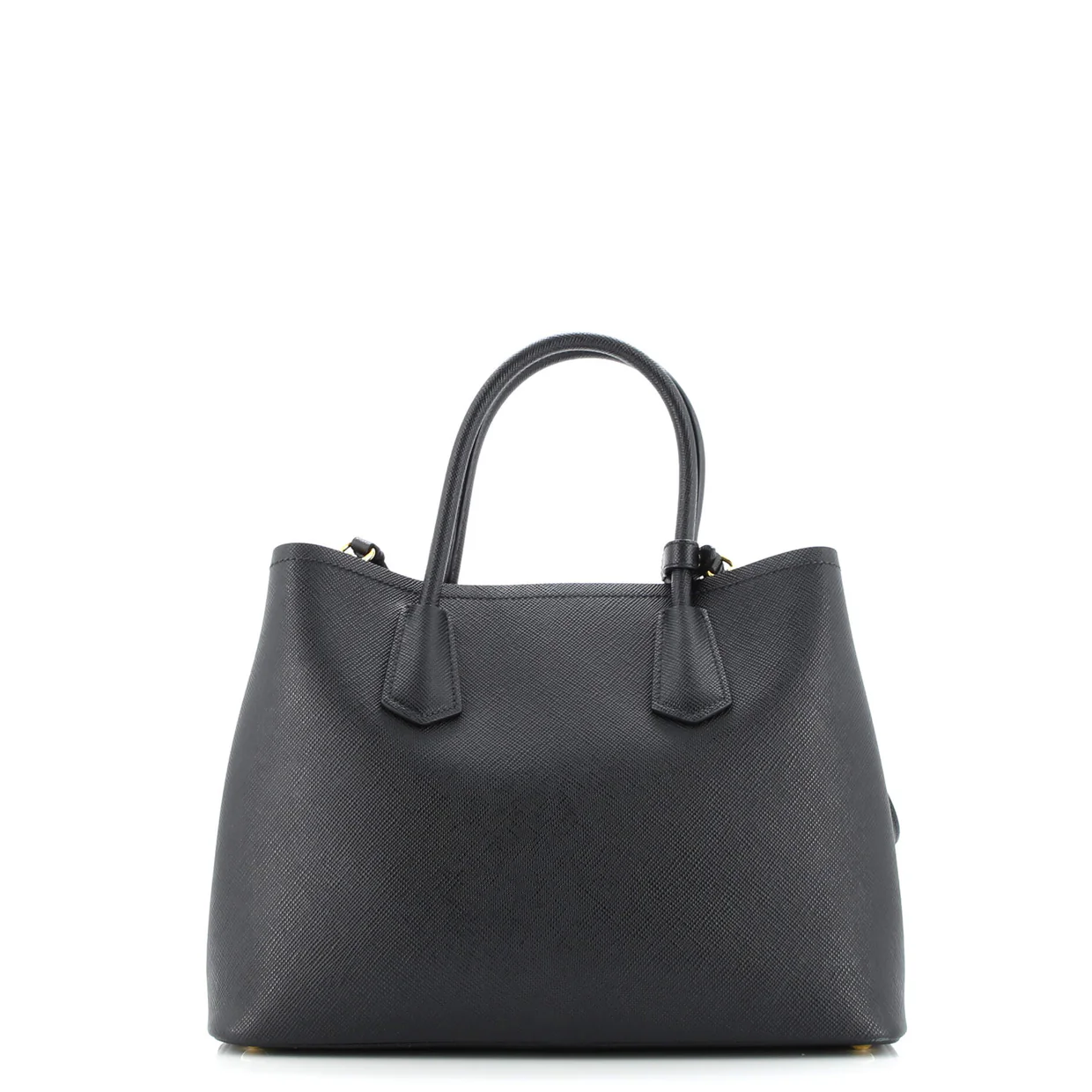 Cuir Double Tote Saffiano Leather Medium - Deep Luxury