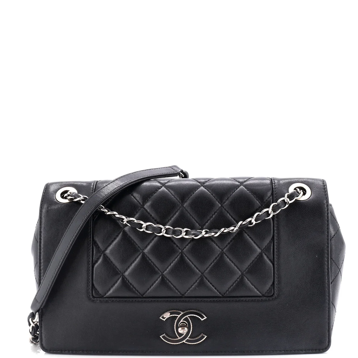 Mademoiselle Vintage Flap Bag Quilted Sheepskin Large - Deep Luxury