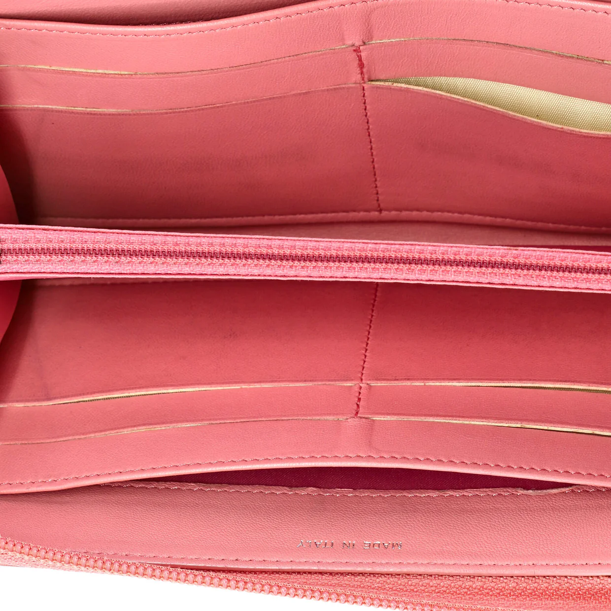 Zip Around Wallet Camellia Lambskin - Deep Luxury