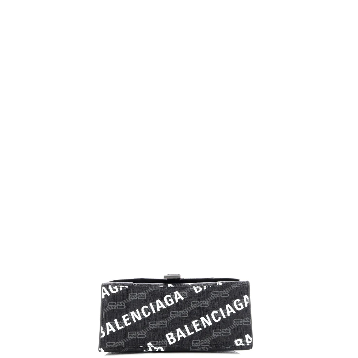 Hourglass Top Handle Bag Monogram Coated Canvas Small - Deep Luxury