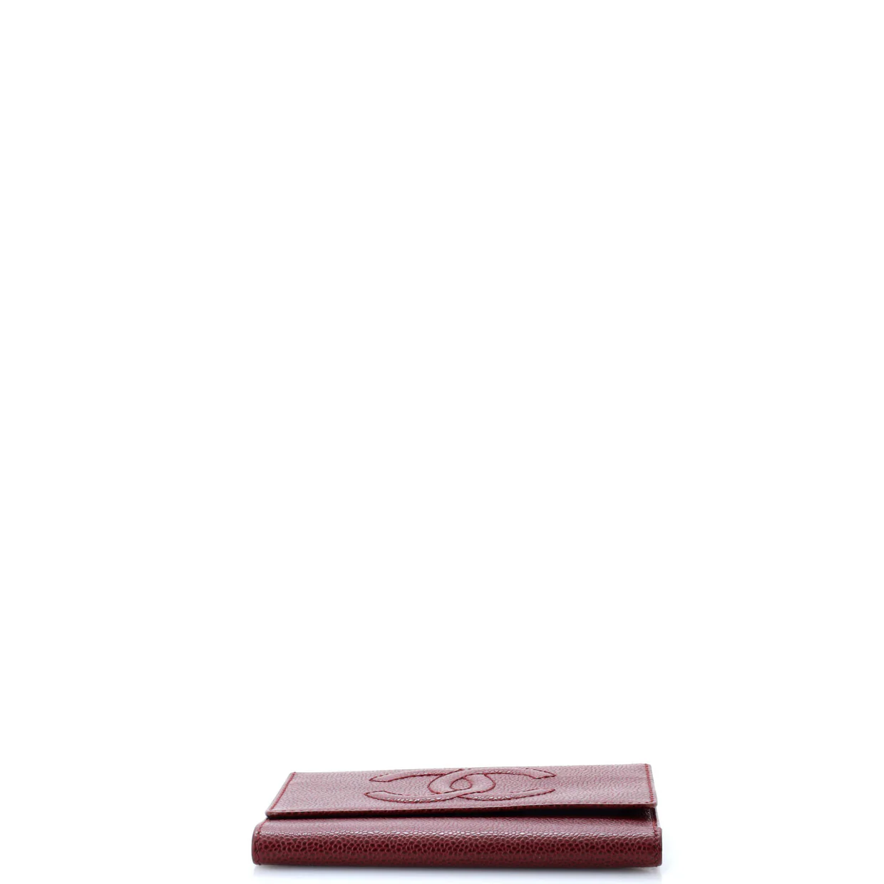Trifold CC Wallet Caviar Long - Deep Luxury