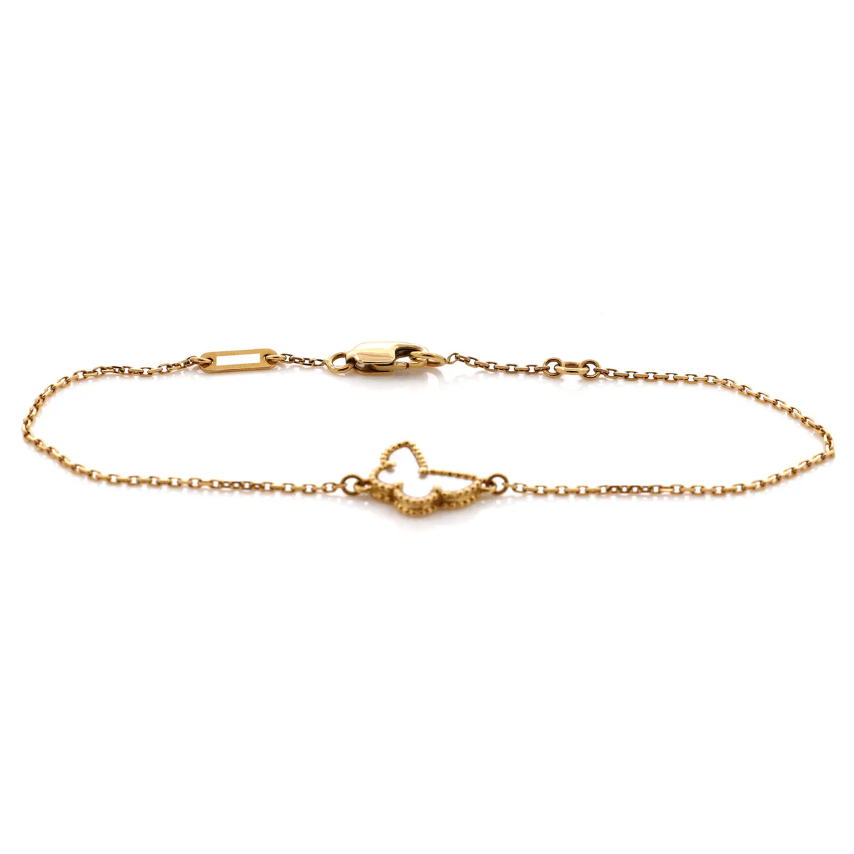 Sweet Alhambra Butterfly Bracelet 18K Yellow Gold and Mother of Pearl - Deep Luxury