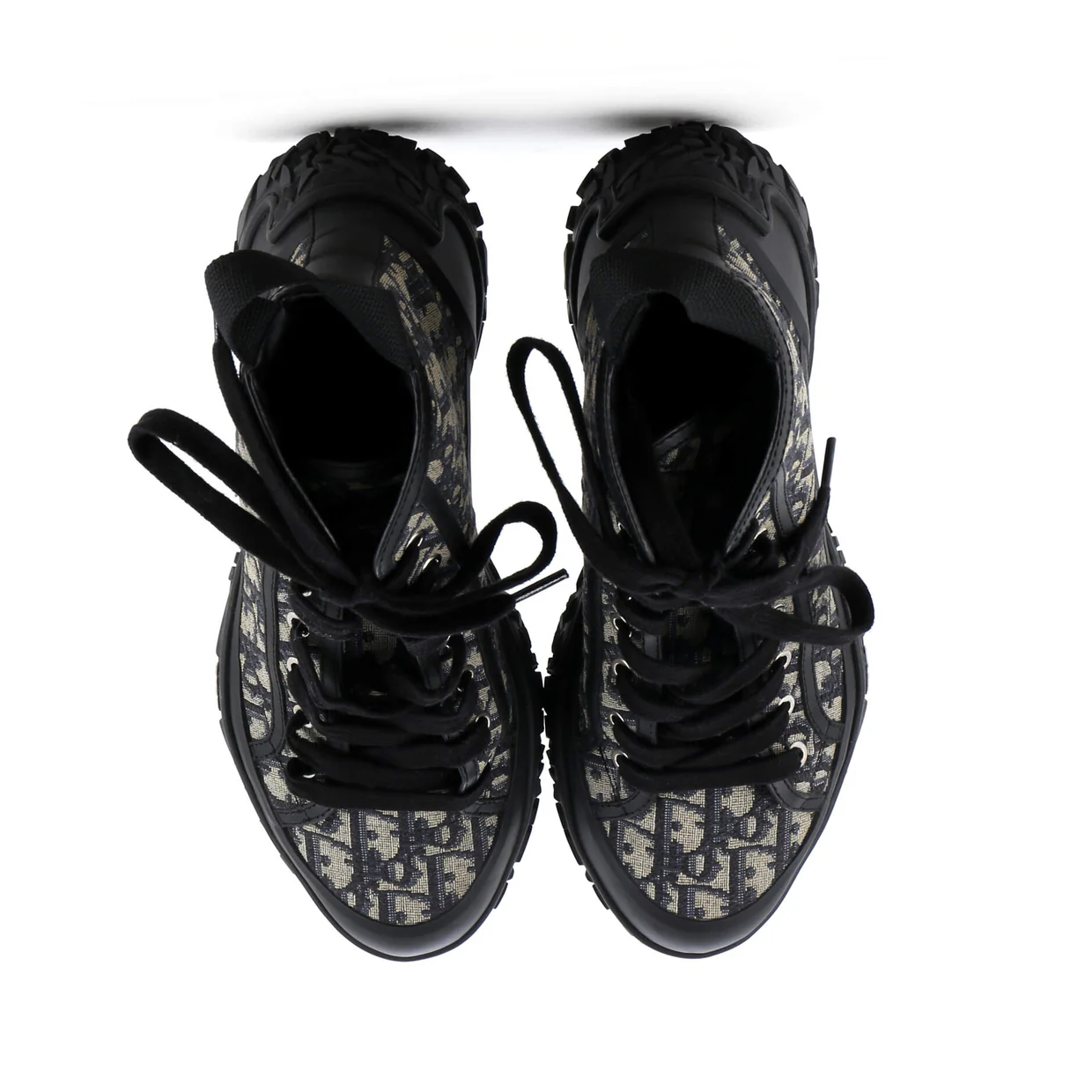 Men's Diorizon Ankle Boots Oblique Jacquard and Rubber - Deep Luxury