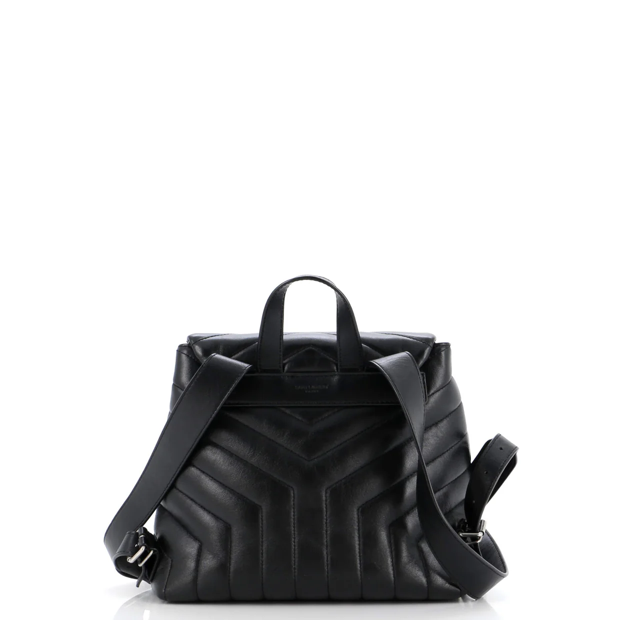 LouLou Backpack Matelasse Chevron Leather Small - Deep Luxury