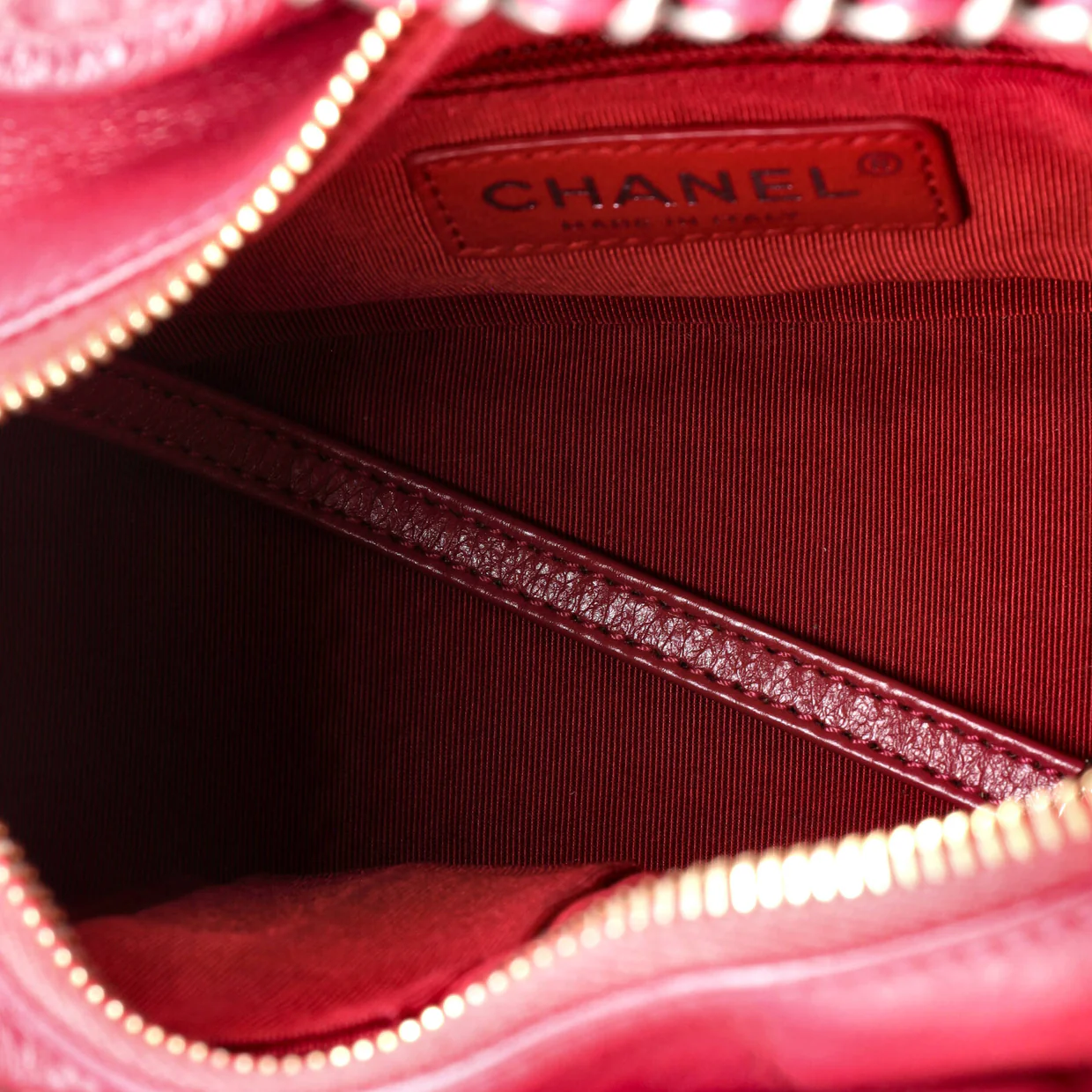 Gabrielle Hobo Chevron Aged Calfskin Small - Deep Luxury