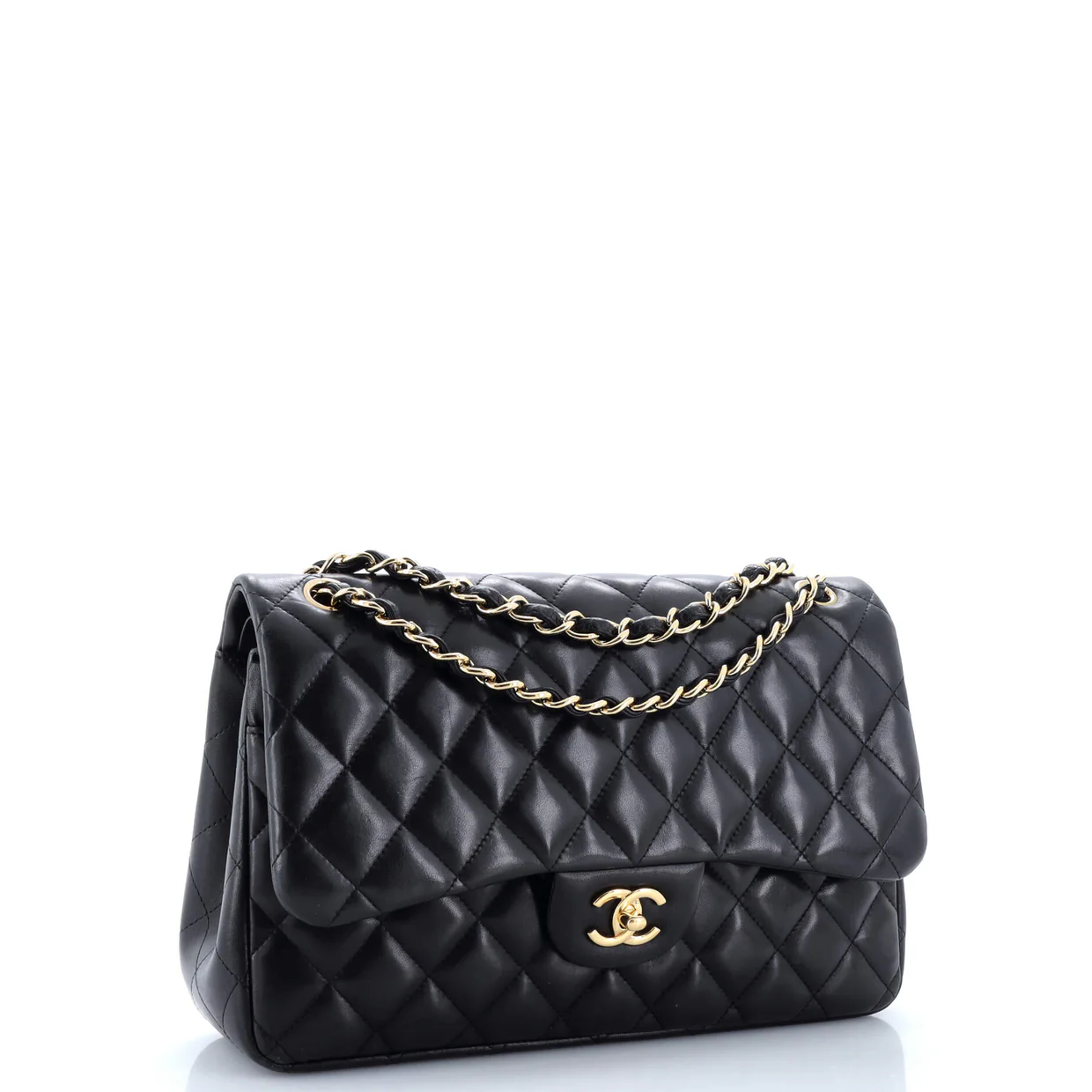 Classic Double Flap Bag Quilted Lambskin Jumbo - Deep Luxury