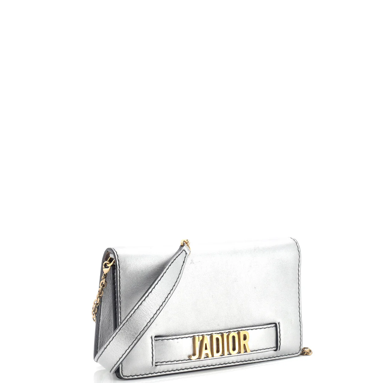 J'Adior Clutch on Chain Leather - Deep Luxury