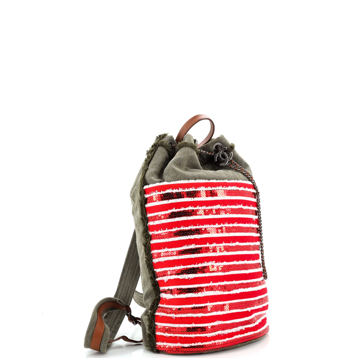 Cubano Trip Backpack Sequin Embellished Canvas Medium - Deep Luxury