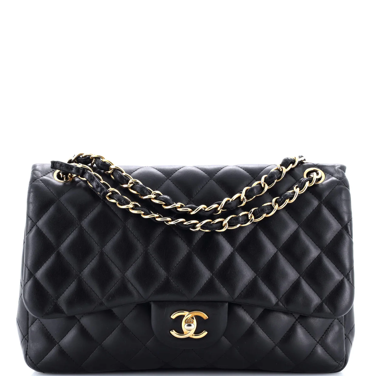 Classic Double Flap Bag Quilted Lambskin Jumbo - Deep Luxury