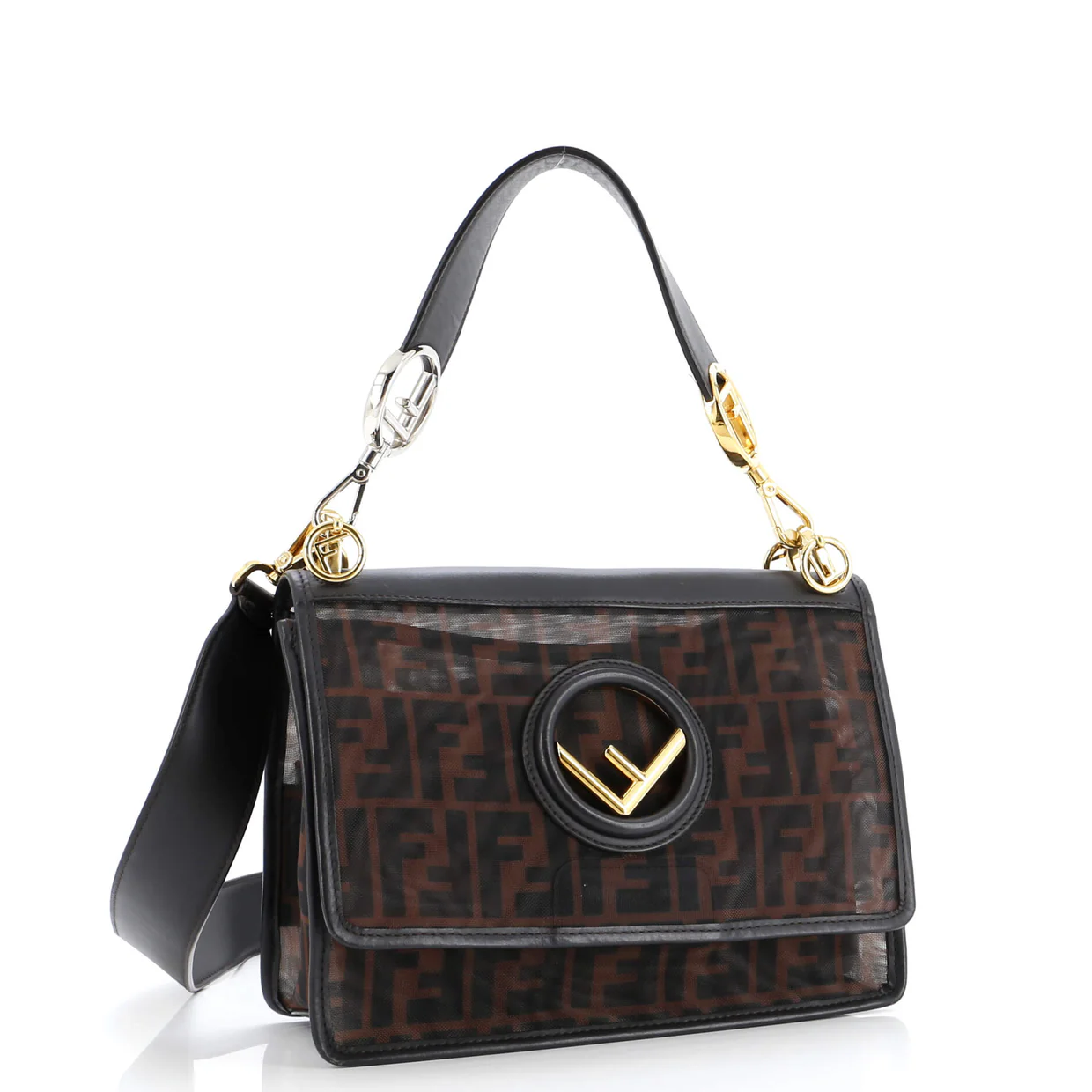 Kan I F Shoulder Bag Zucca Mesh Medium - Deep Luxury