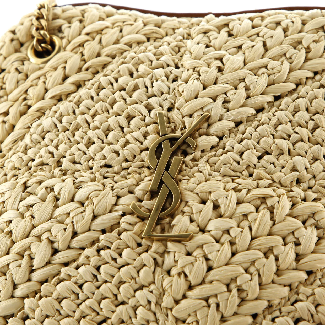 Jamie Cube Crossbody bag Raffia with Leather - Deep Luxury