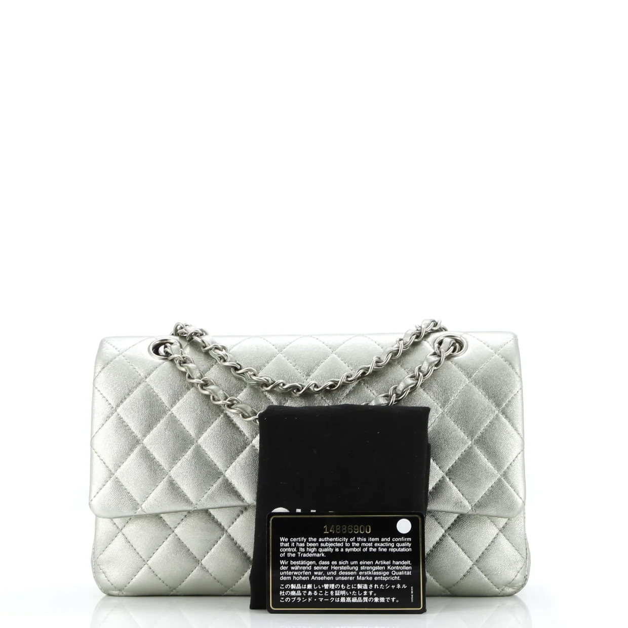 Classic Double Flap Bag Quilted Metallic Calfskin Medium - Deep Luxury