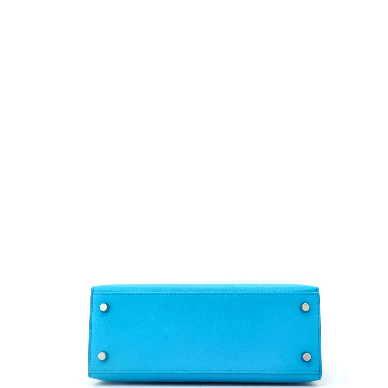 Kelly Handbag Bleu Frida Chevre Chamkila with Palladium Hardware 25 - Deep Luxury
