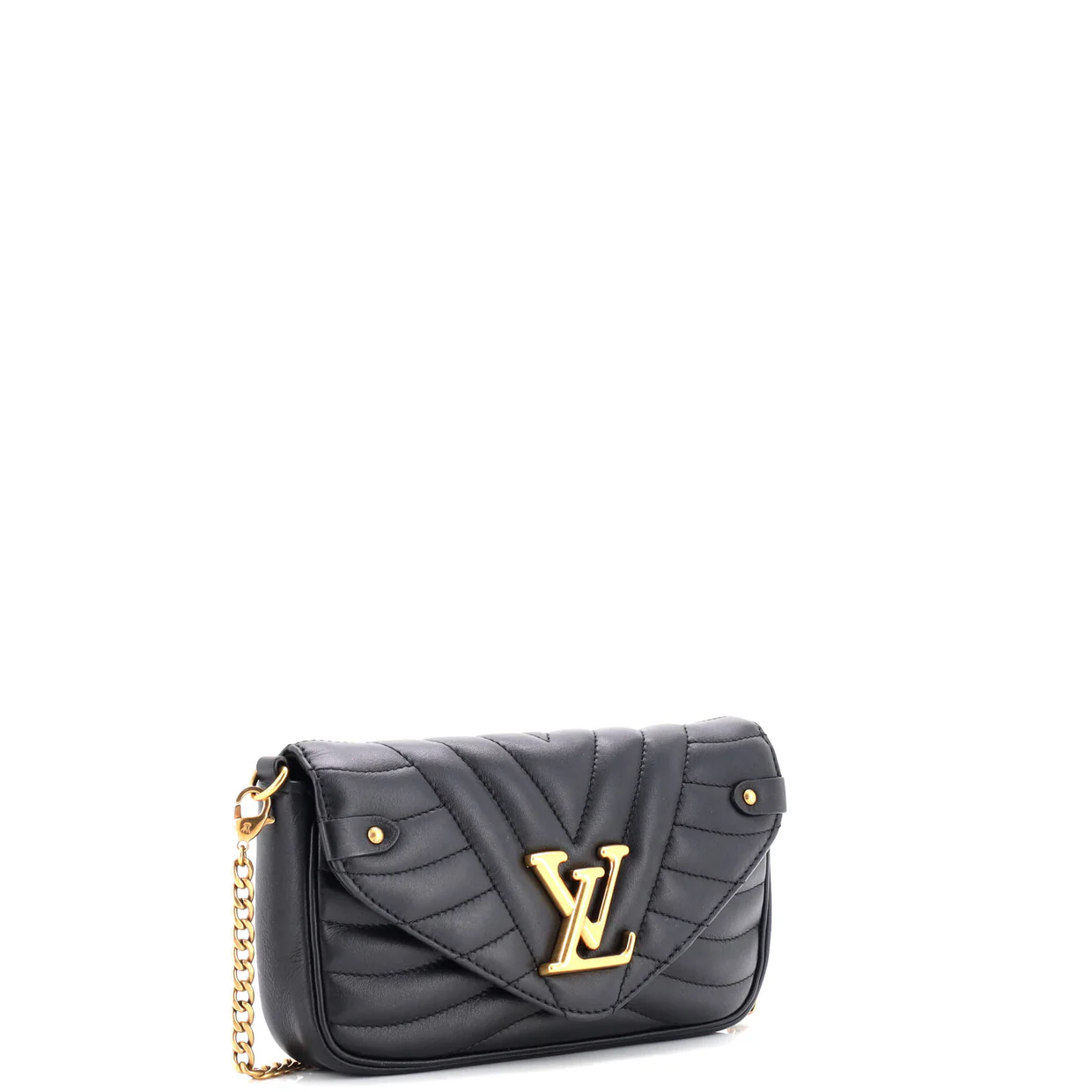 New Wave Chain Pochette Quilted Leather - Deep Luxury