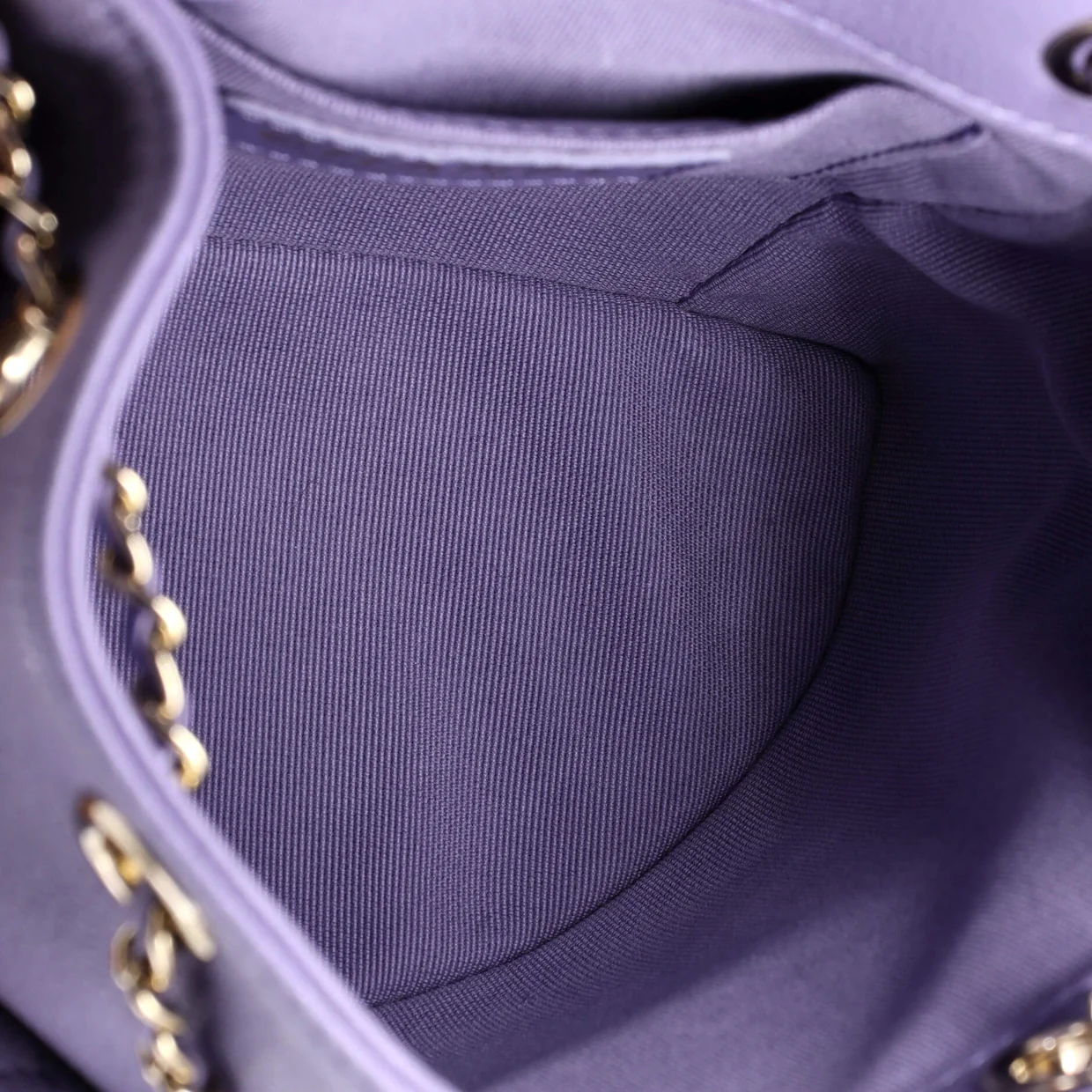 Duma Pockets Drawstring Backpack Quilted Caviar Mini - Deep Luxury