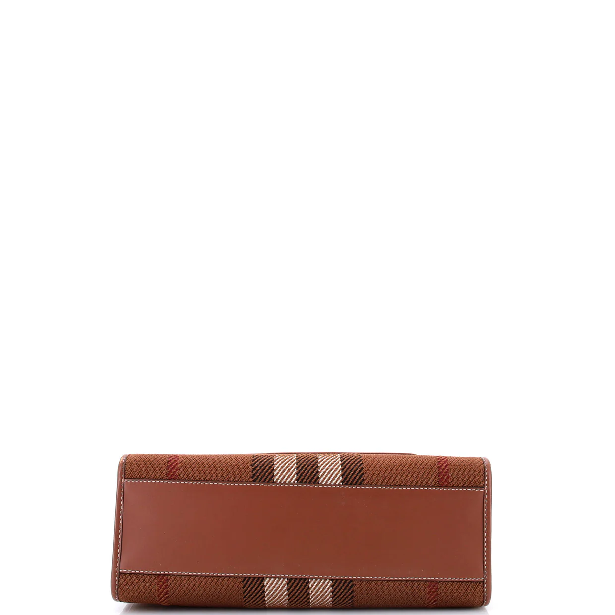 Freya Shopping Tote Check Canvas with Leather Small - Deep Luxury