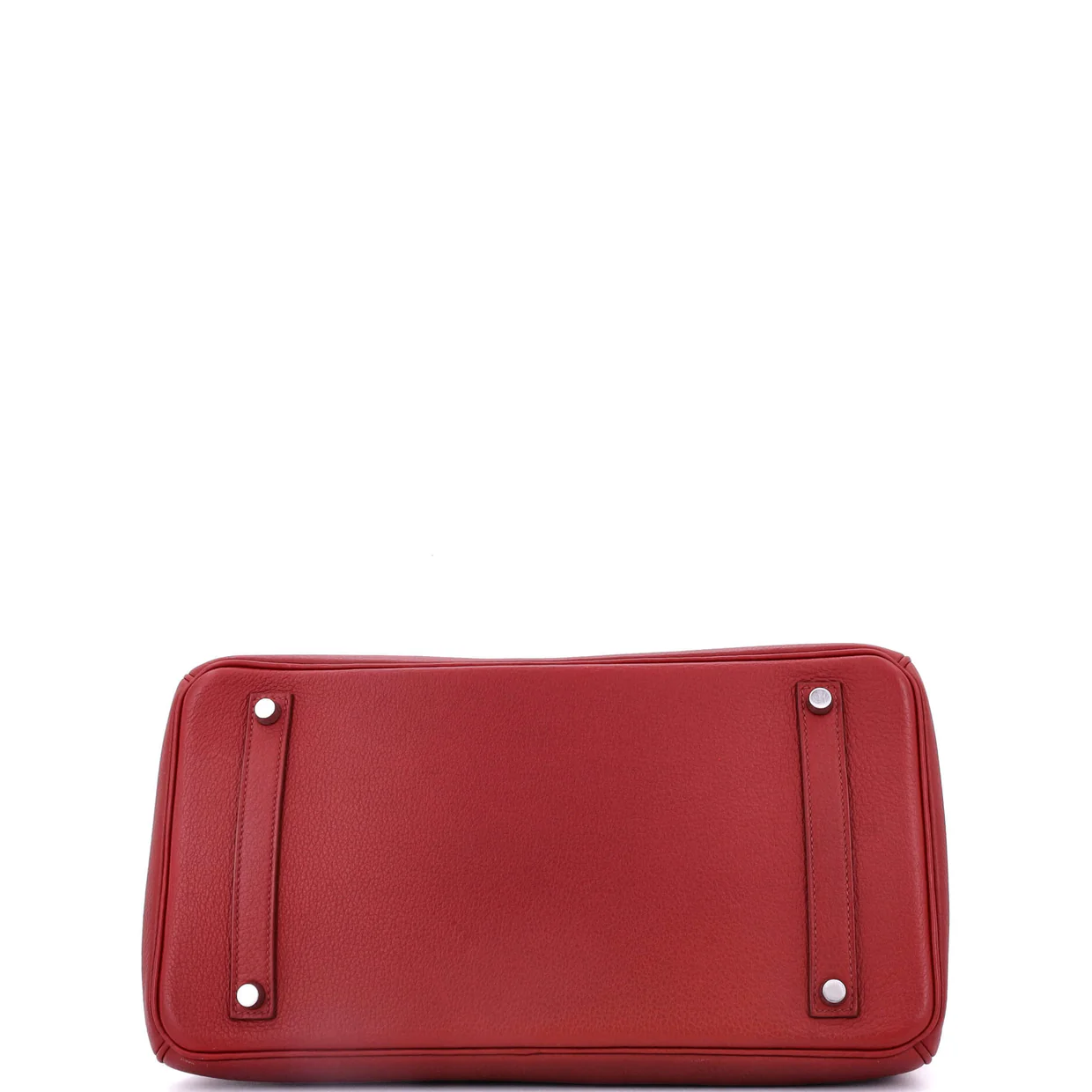 Birkin Handbag Rouge Garance Clemence with Palladium Hardware 35 - Deep Luxury