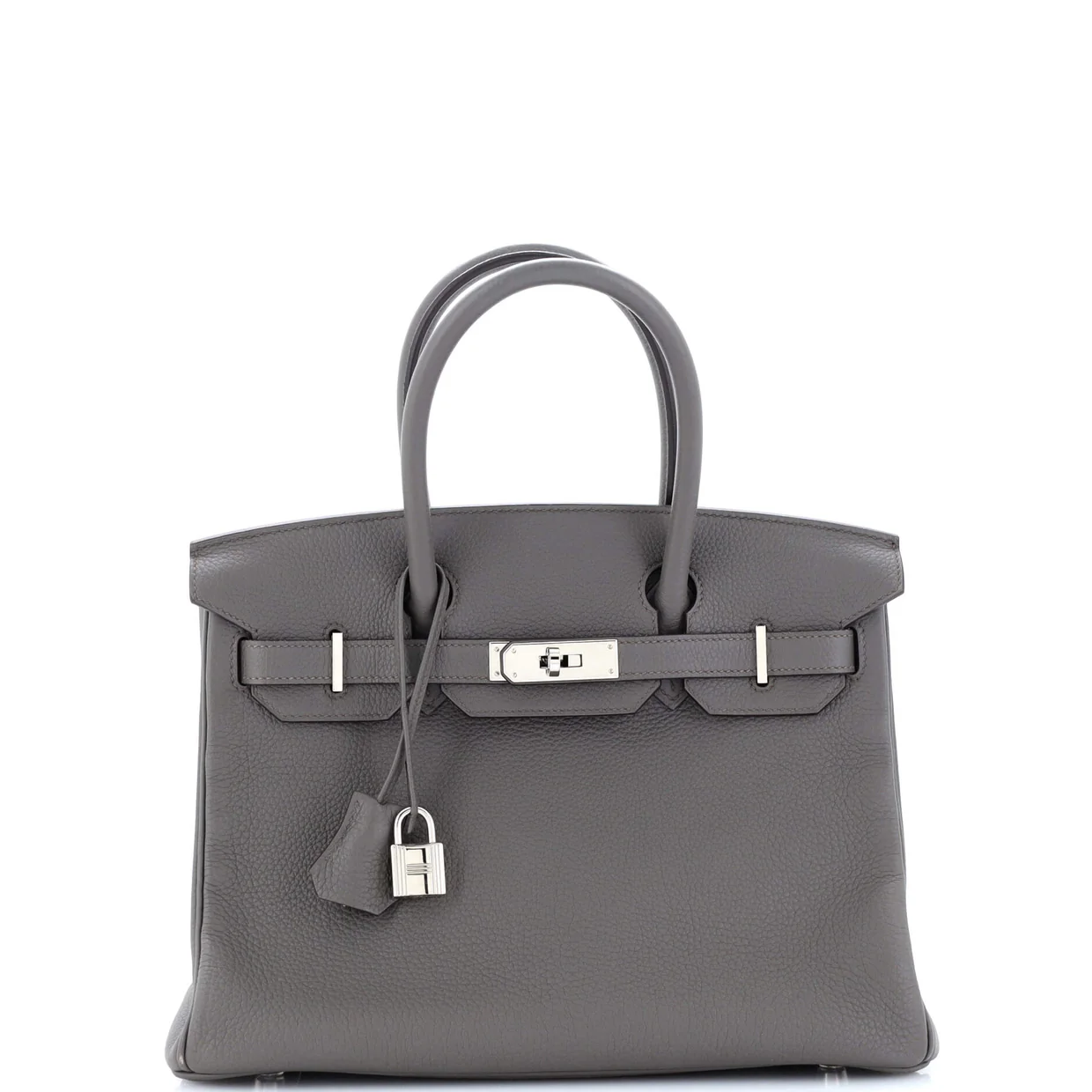 Birkin Handbag Grey Togo with Palladium Hardware 30 - Deep Luxury