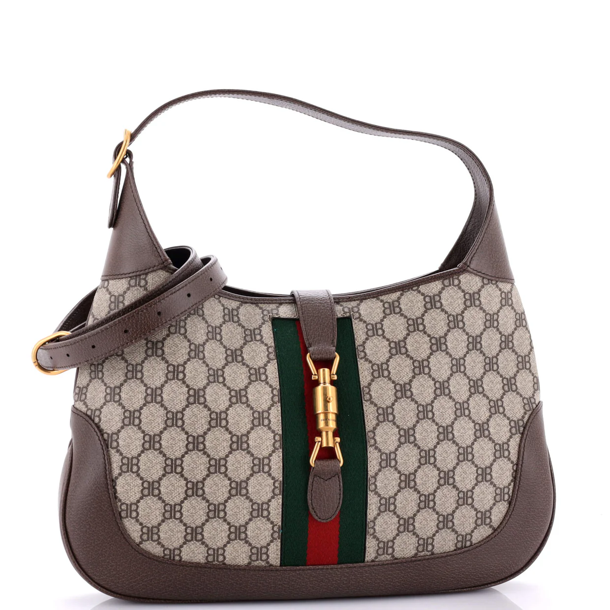 x Gucci The Hacker Project Jackie 1961 Hobo BB Coated Canvas Medium - Deep Luxury