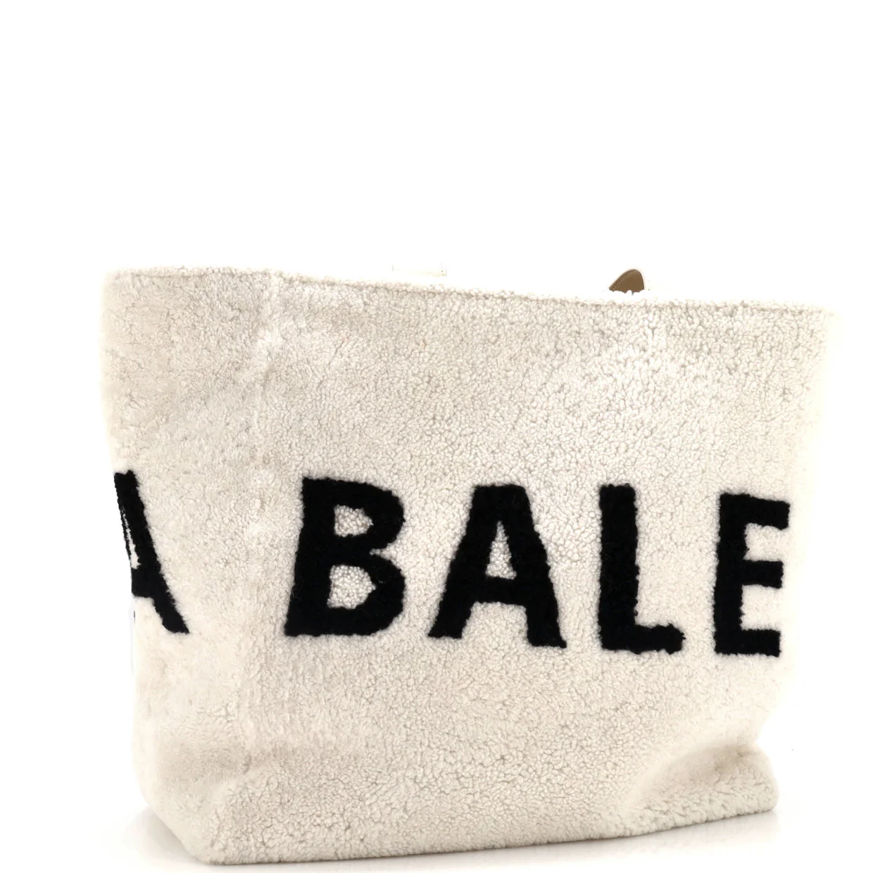 Logo Tote Shearling Large - Deep Luxury