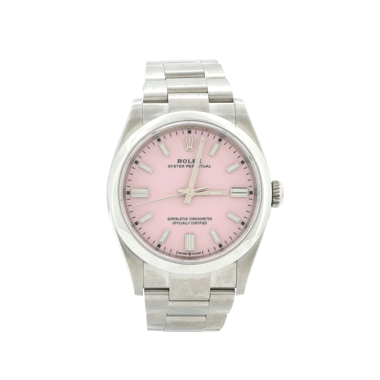 Oyster Perpetual Candy Pink Automatic Watch Stainless Steel 36 - Deep Luxury