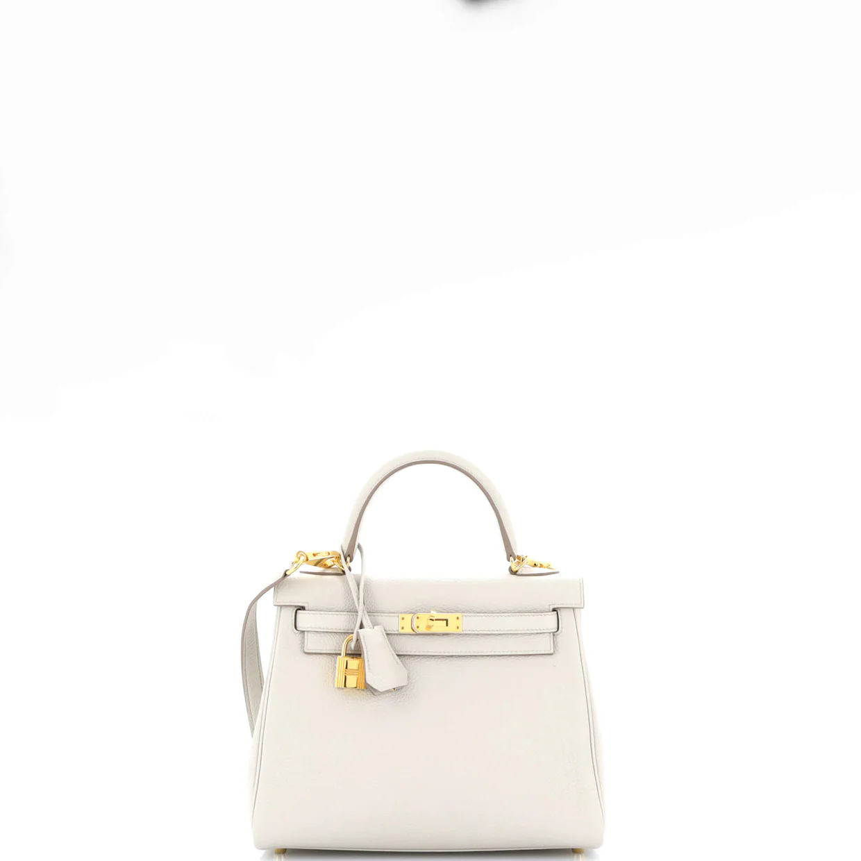 Kelly Handbag Light Togo with Gold Hardware 25 - Deep Luxury