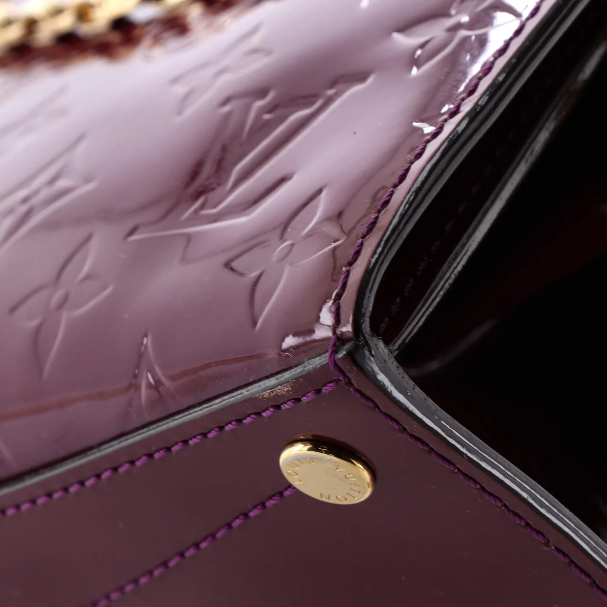 Virginia Handbag Monogram Vernis PM - Deep Luxury