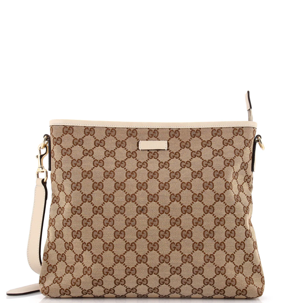 Flat Messenger Bag GG Canvas Medium - Deep Luxury