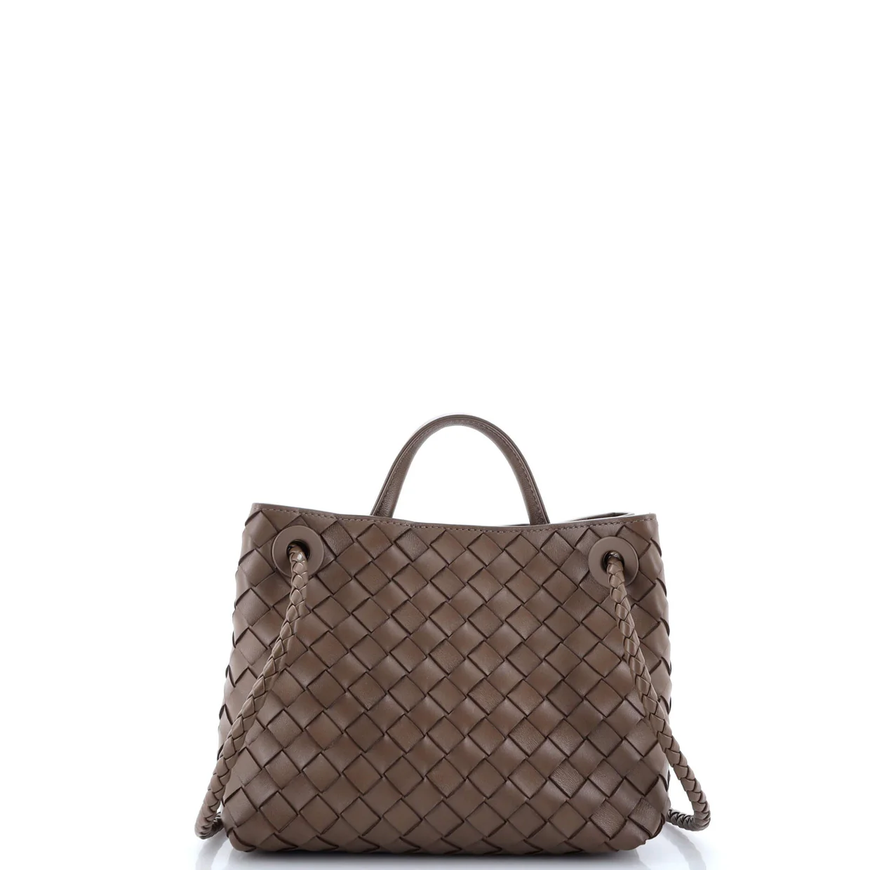 Andiamo Top Handle Bag Intrecciato Nappa Small - Deep Luxury