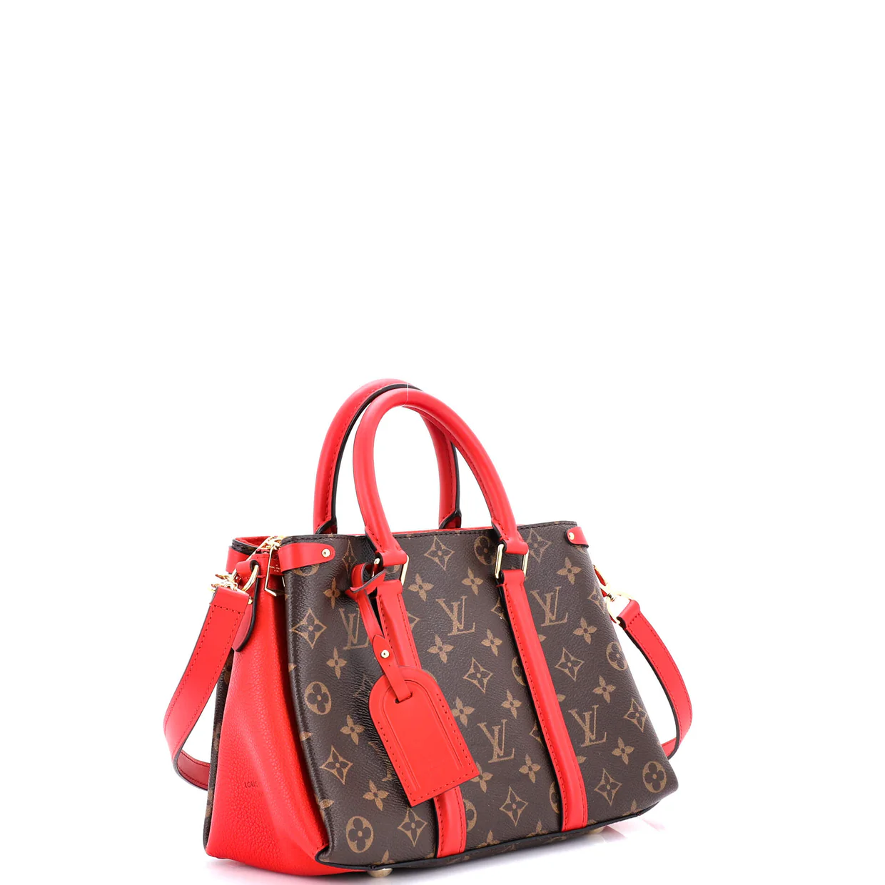 Soufflot Tote Monogram Canvas with Leather BB - Deep Luxury