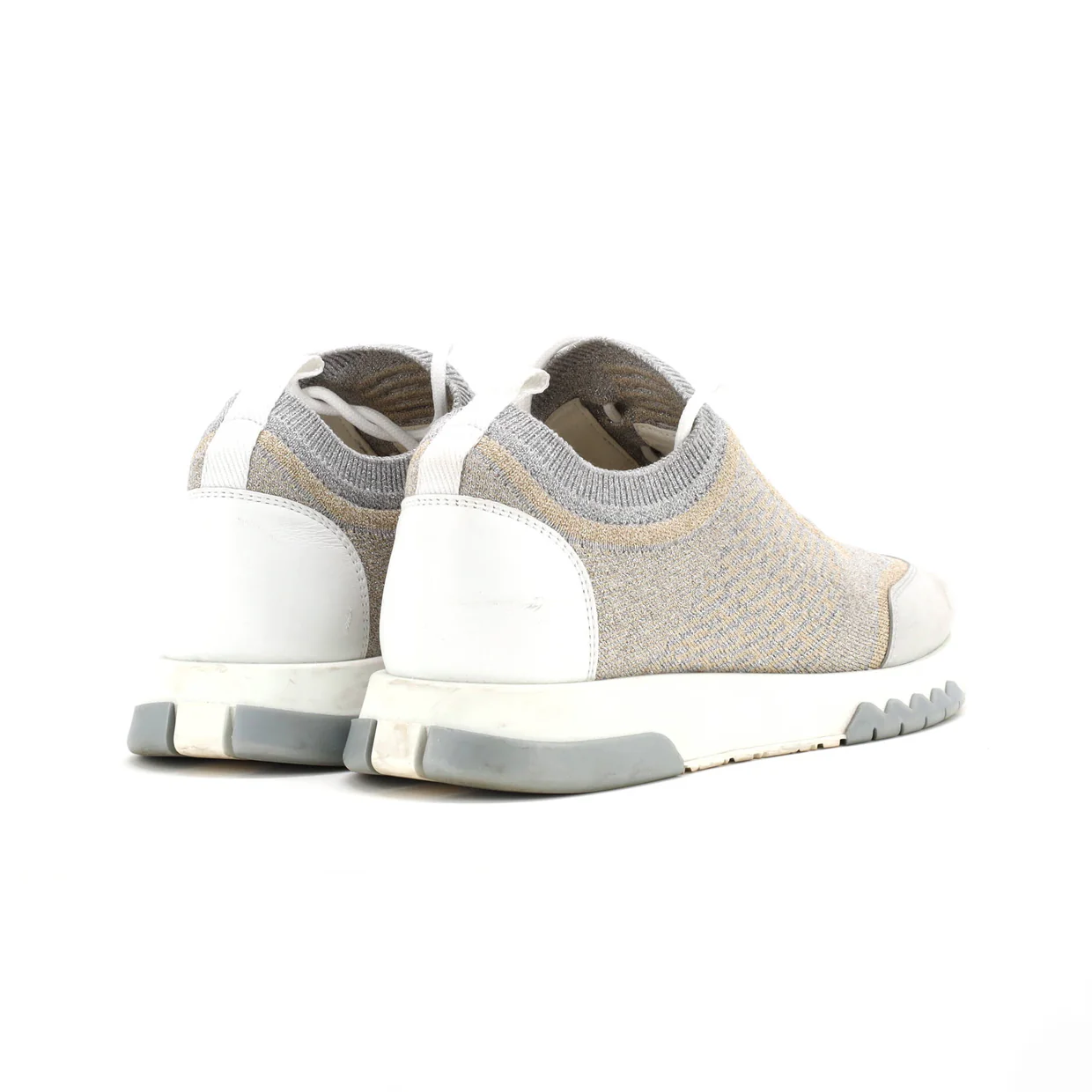 Women's Addict Sneakers Knit Fabric with Leather - Deep Luxury