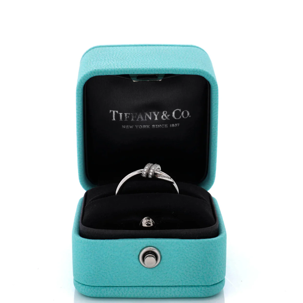 Knot Ring 18K White Gold with Diamonds - Deep Luxury