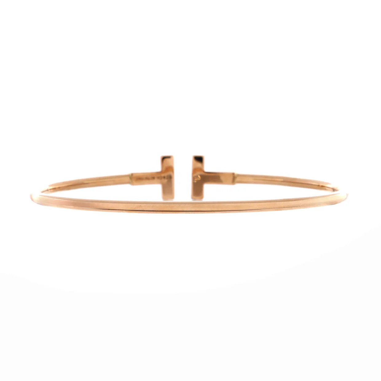 T Wire Bracelet 18K Rose Gold with Diamonds - Deep Luxury