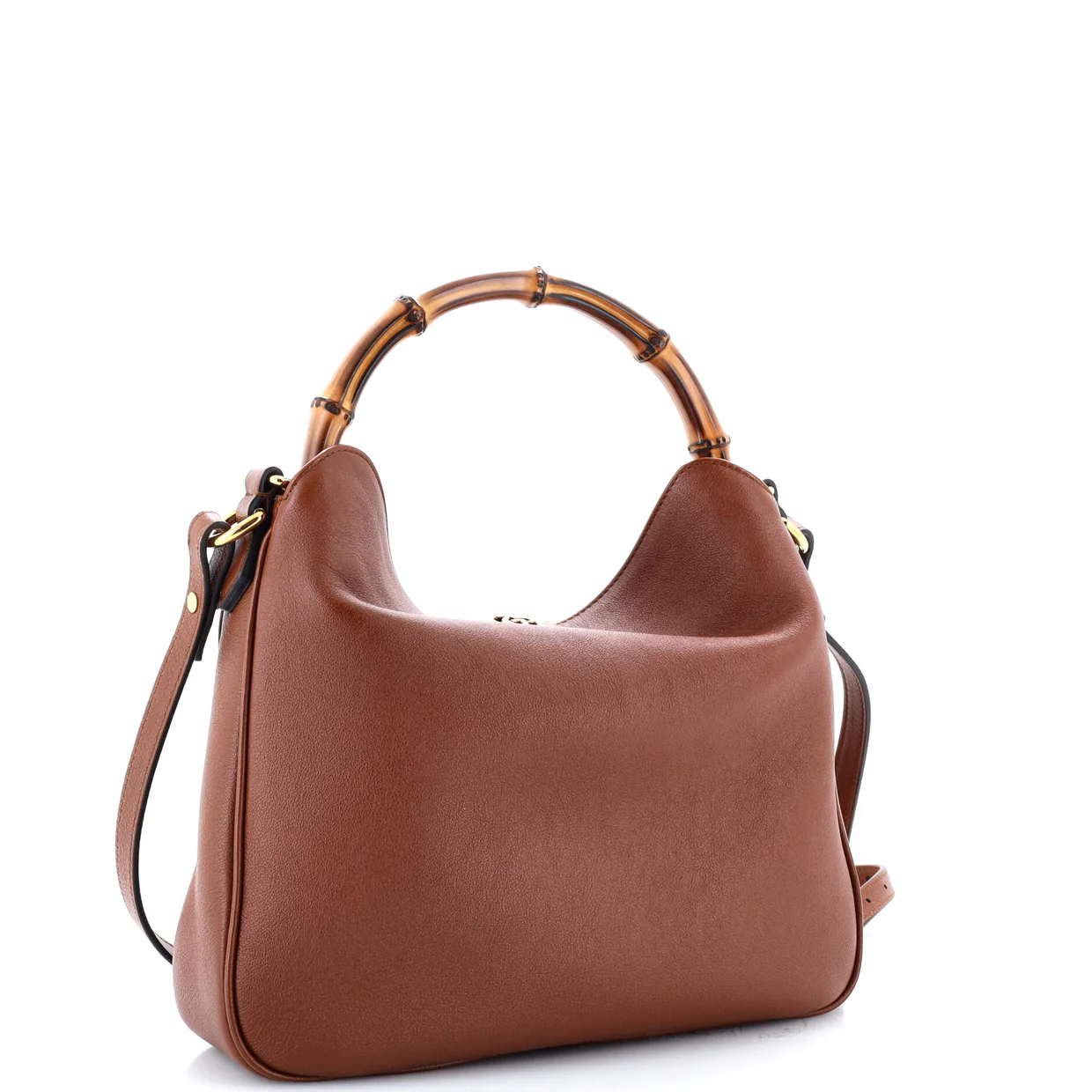 Diana NM Bamboo Shoulder Bag Leather Medium - Deep Luxury